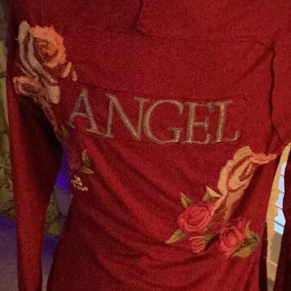 Johnny Was cotton knit embroidered Long sleeve eve Tshirt - Picture 6 of 7